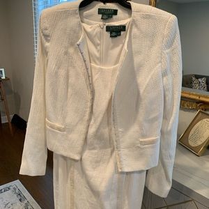 Like new cream colored dress with jacket.